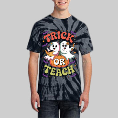 Adult Tie-Dye T-Shirt - Fall Holidays - Trick or Teach Thumbnail