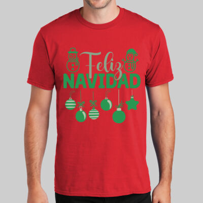  Adult T-Shirt - Winter Holidays- Feliz Festive - Green Thumbnail