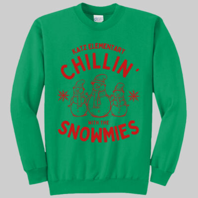 Adult Crewneck - Winter Holidays - Chillin' - Red Thumbnail