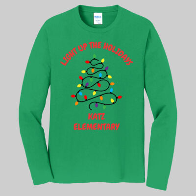 Adult Long Sleeve Shirt - Winter Holidays - Light Up - Red Thumbnail