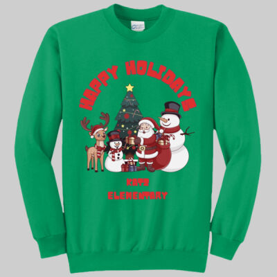 Adult Crewneck - Winter Holidays - Happy Holidays - Red Thumbnail