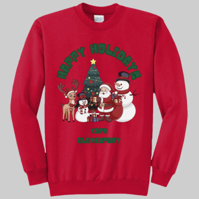 Adult Crewneck - Winter Holidays - Happy Holidays - Green Thumbnail